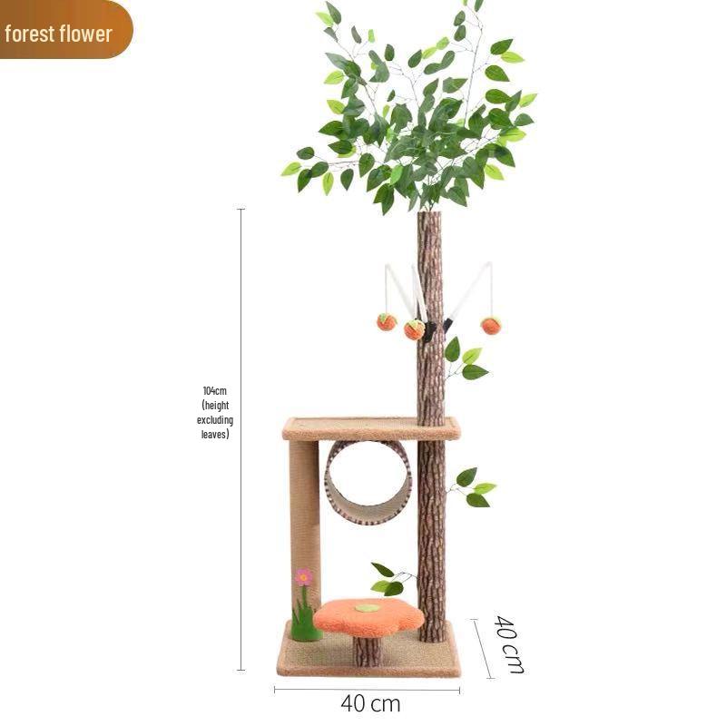 

Forest House Cat Tree: Large Cat Bed, Scratching Post, Toy, and Supplies