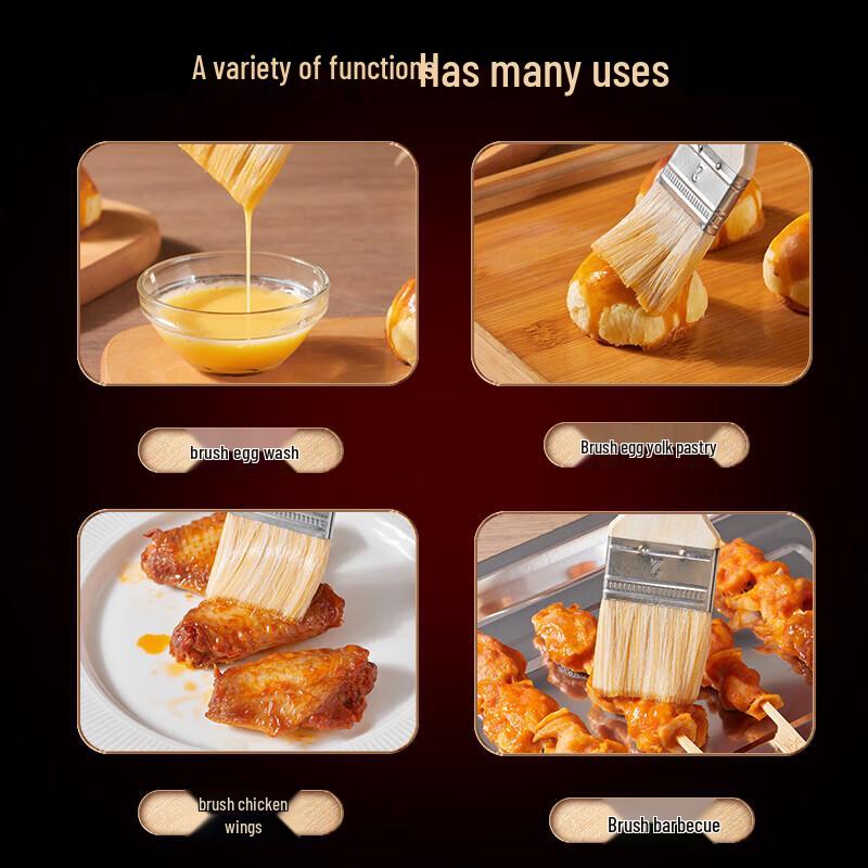 Professional Heat-Resistant Wool Pastry and BBQ Basting Brush