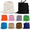 1Pair/3Pair NEW Flat High-Quality Cotton Shoelace Suitable for A Variety of Shoes 0.8 Cm Wide Unisex Solid-Color Shoelaces