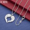 925 Sterling Silver Heart Necklace Wedding Jewelry