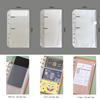 System Planner A6 Size Planner Refill 90 Sheets Horizontal Ruled 6 Hole Memory Fill Memo Pad Note 6 Hole Ring Binder Loose Leaf Synthetic Leather PU