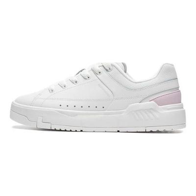 Li Ning Common 70s Vielseitige Lässige Rutschfeste Abriebfeste Low-Top Skateschuhe Damen Sneaker Weiß Rosa AGCT044-2