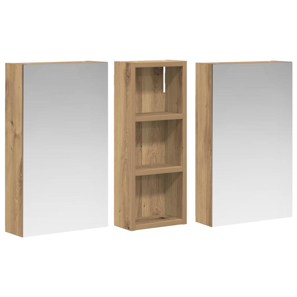 Bathroom Cabinet Set 3 pcs 80 x 10.5 x 50 cm Particleboard