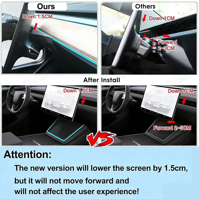 For 2020-2024 Tesla Model Y Car Navigation Screen Rotating Holder for Tesla Model 3 2019-2023 Car Swivel Mount 2021 2022