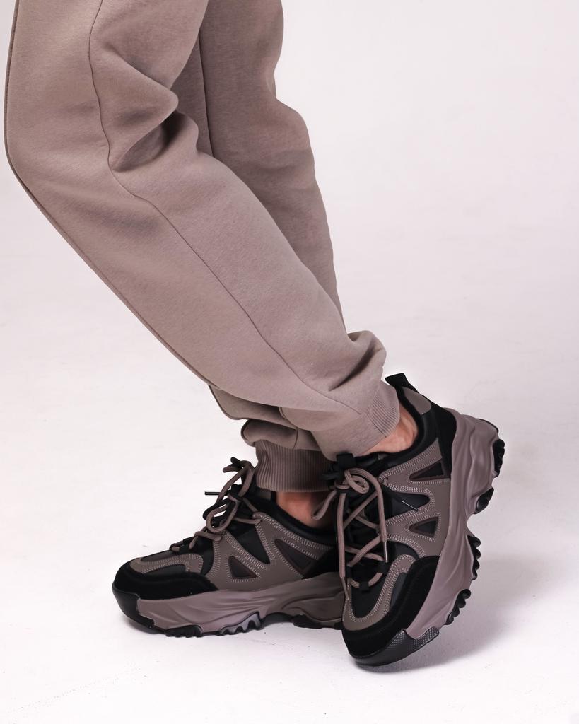 Sneakers Lonza 178003 36 Black Khaki Leather