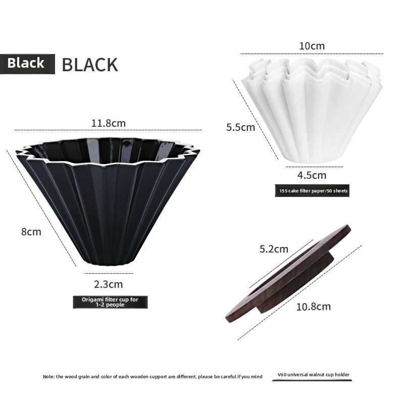 Dopamine Origami Filter Cup Ceramic Coffee Filter Cup Hand Brewed Coffee Pot Filter Drip Filter Pot Hand Brewed Coffee Pot Cover