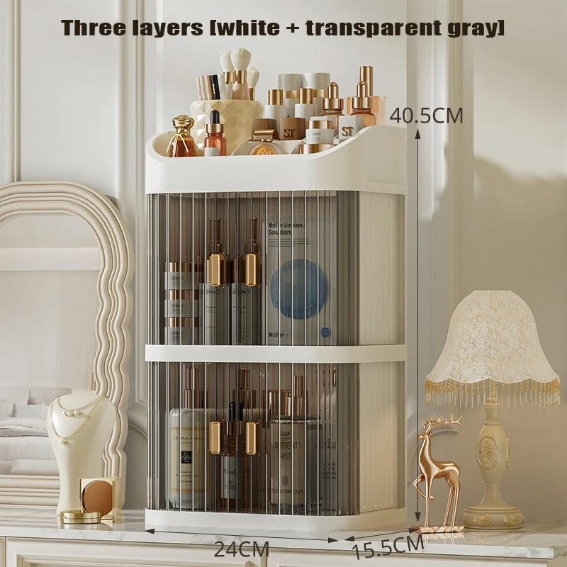 Large Capacity Cosmetic Storage Box Dressing Table Skin Care Products Storage Rack Makeup Container Desktop Cosmetic Storage Box