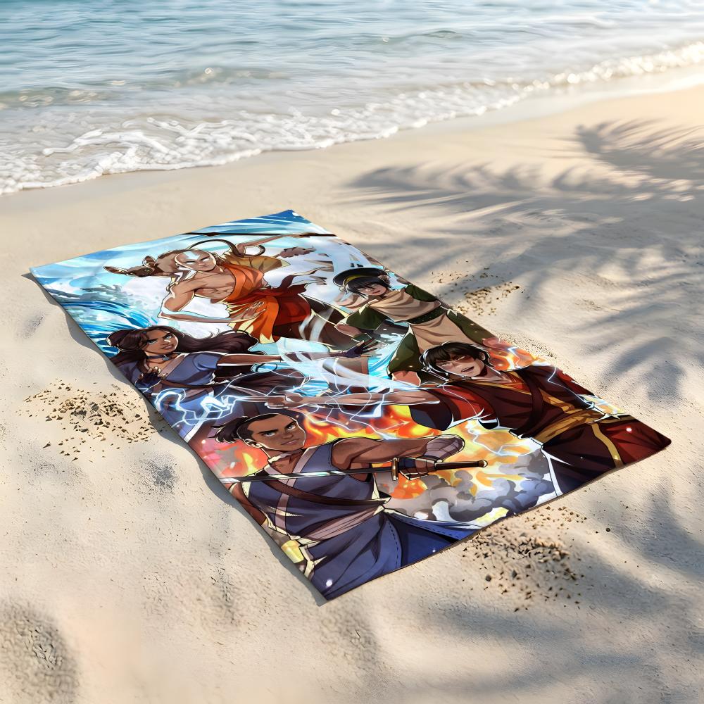 Cartoon A-Avatar T-The L-Last A-Airbender Handtuch Stranddecke Handtuch Für Reise Fitnessstudio Dusche Luxus Leicht Camping Pool heiß