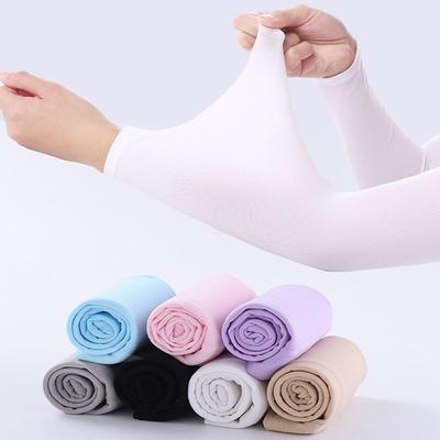 Summer Cooling Sun Protection Arm Cover Exposed Thumb Arm Sleeves New Outdoor Basketball Running Sportswear Warmer Ice Sleeves