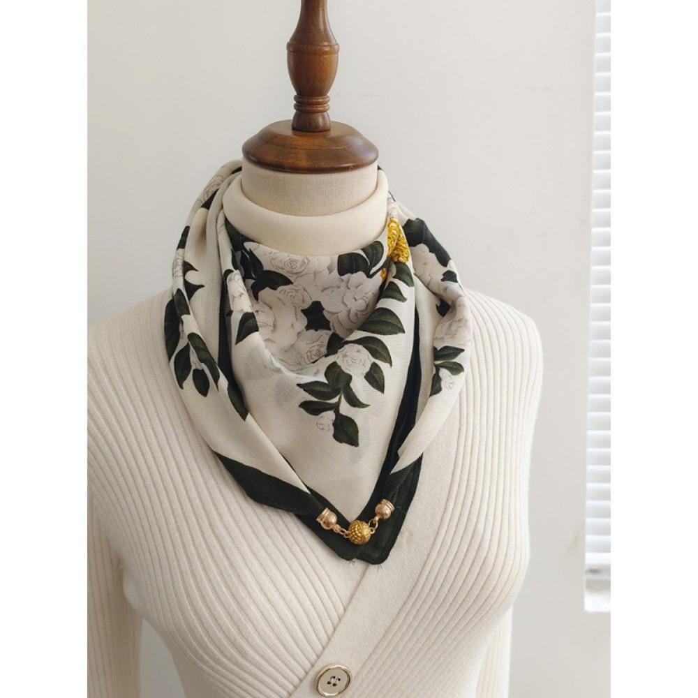 

Fashion 68×68cm Silk Scarf Cotton Soft Neckerchief Beautiful Elegant Square Scarf for Women