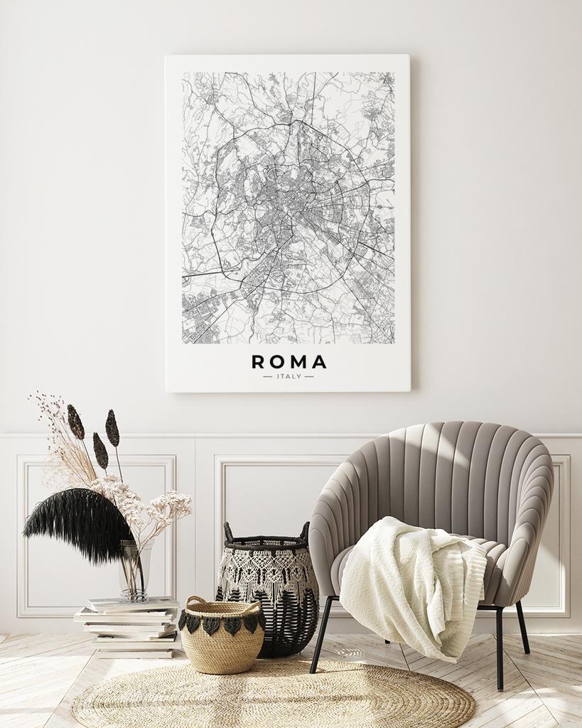 Plakát mapa Řím plán města