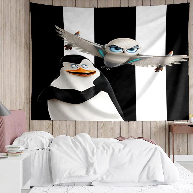 1PC Penguins Dventure K-pop Music Group Tapestry Accessories for Bedroom,Livingroom, Dormitory Room Wall Decor Fan Birthday Gifts