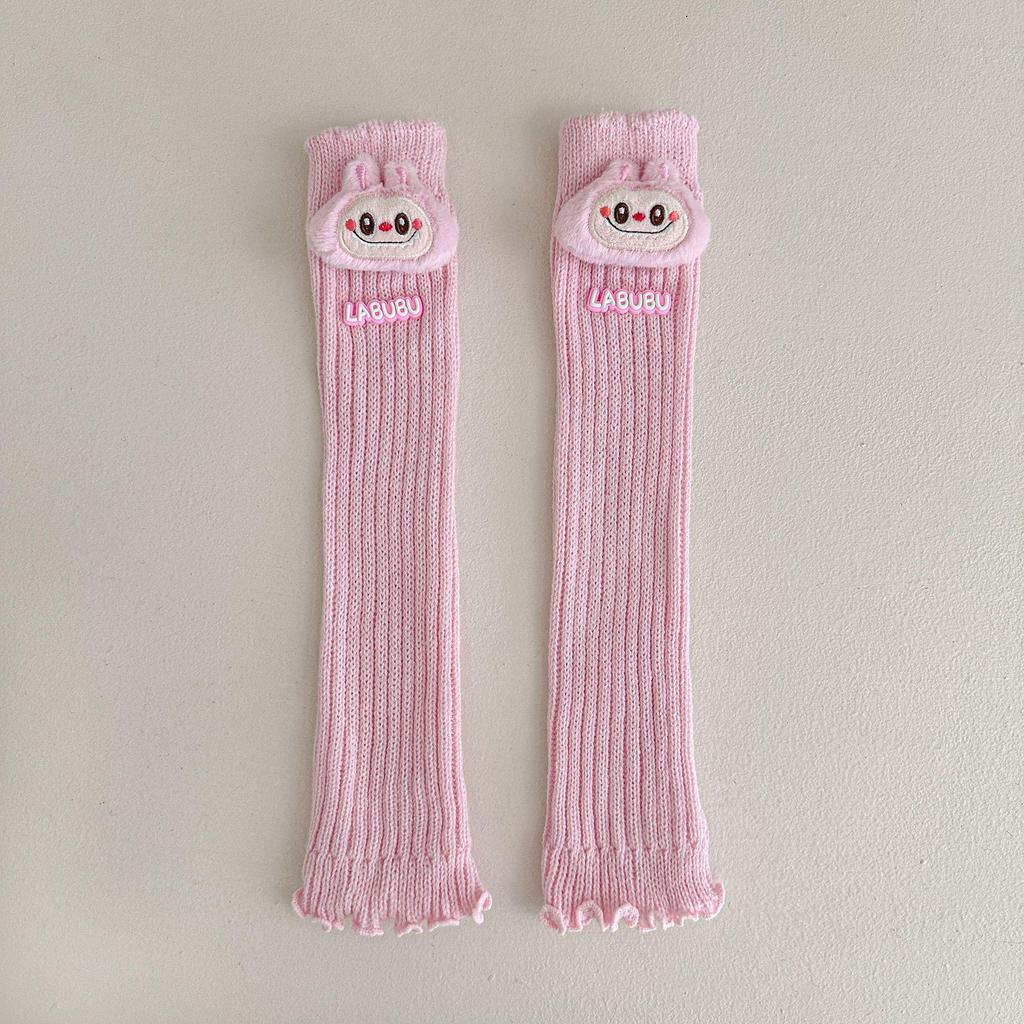 Autumn & Winter Cartoon Knit Leg Warmers: Cute Mid-Calf Ruffle Socks for Kids