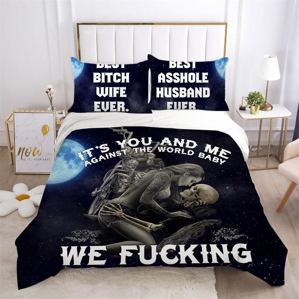 Narzuty na łóżka z nadrukiem czaszki 3D, rozmiar pojedynczy, poliester, projekt pościeli, miękkie, wysokiej jakości tekstylia domowe