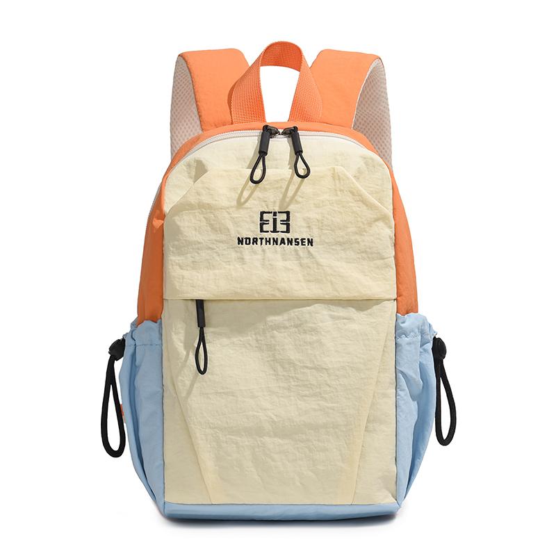 Lightweight Backpack Travel Bag Contrast Color Student Schoolbag