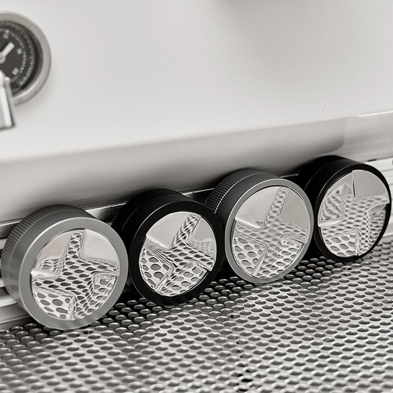 Leeseph Stainless Steel Coffee Distributor 51/53/58MM Espresso Distributor Base Four Pulp Type Gravity Sensor Coffee Accessories