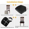 1PC PU Waterproof Chair Cushion Cover Waterproof Kitchen Dining Seat Slipcovers Removable Dining Room Chair Seat CushionCover