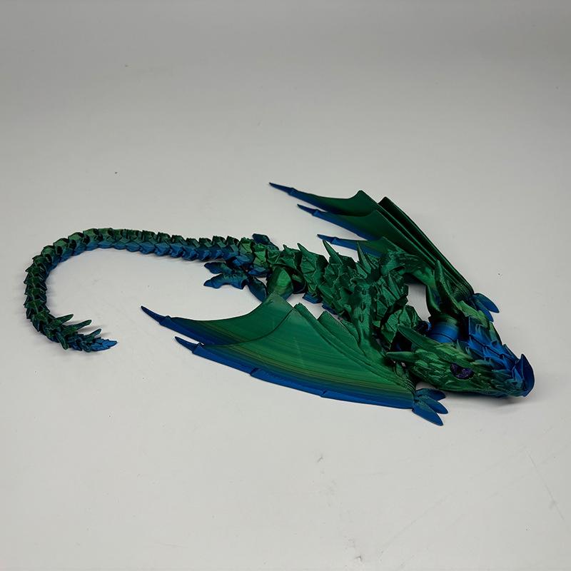 1pc 41cm Creative 3D Printed Flying Dragon Toy Animal Model Figurines & Miniatures