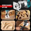 1600W Cordless Wood Router 5 Speeds Brushless Electric Hand Trimmer Portable Woodworking Engraving Slotting Power Tool