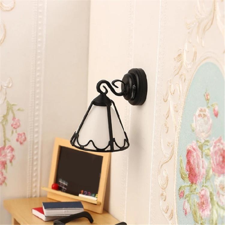 1:12 Dollhouses Living Room Wall Sconce Kid LED Wall Lamp Toy Furniture House Wall Lamp Dollhouses Furniture for Girl