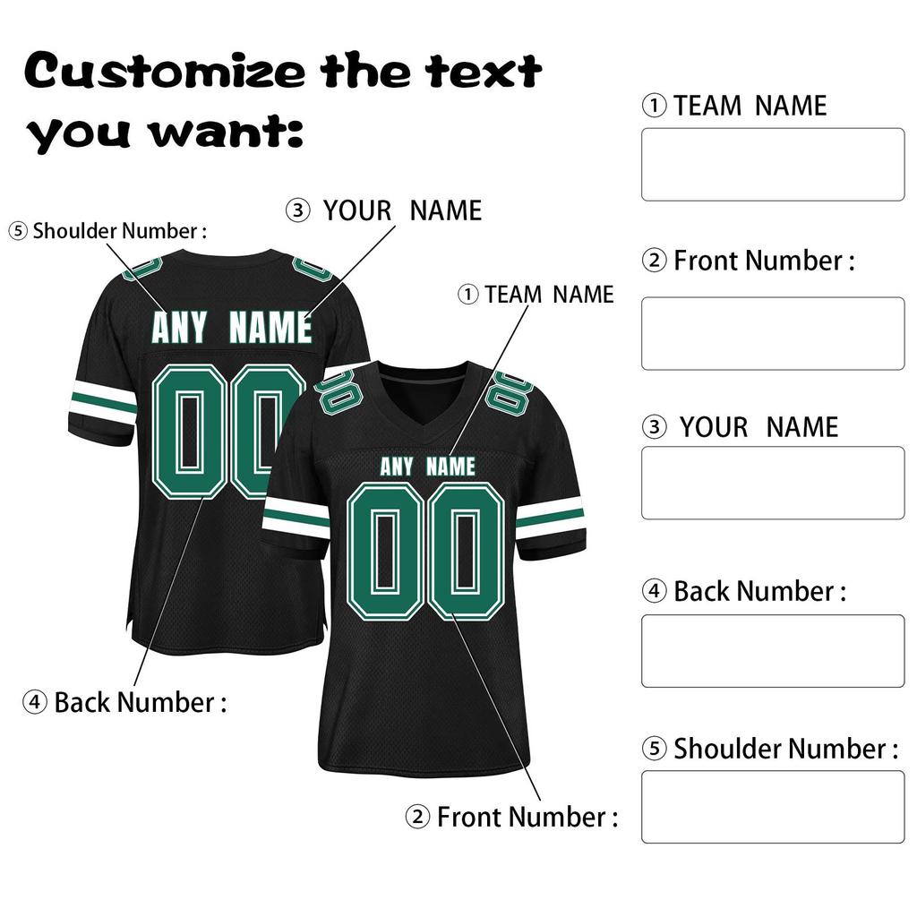 Custom Football Jerseys Personalized Printed Team Name & Number Sports Uniform For Men Women Youth