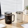 Thermal Coffee Mug with Handle 304 Stainless Steel Insulated Tumbler Leakproof Travel Water Bottle Portable Cup with Spoon