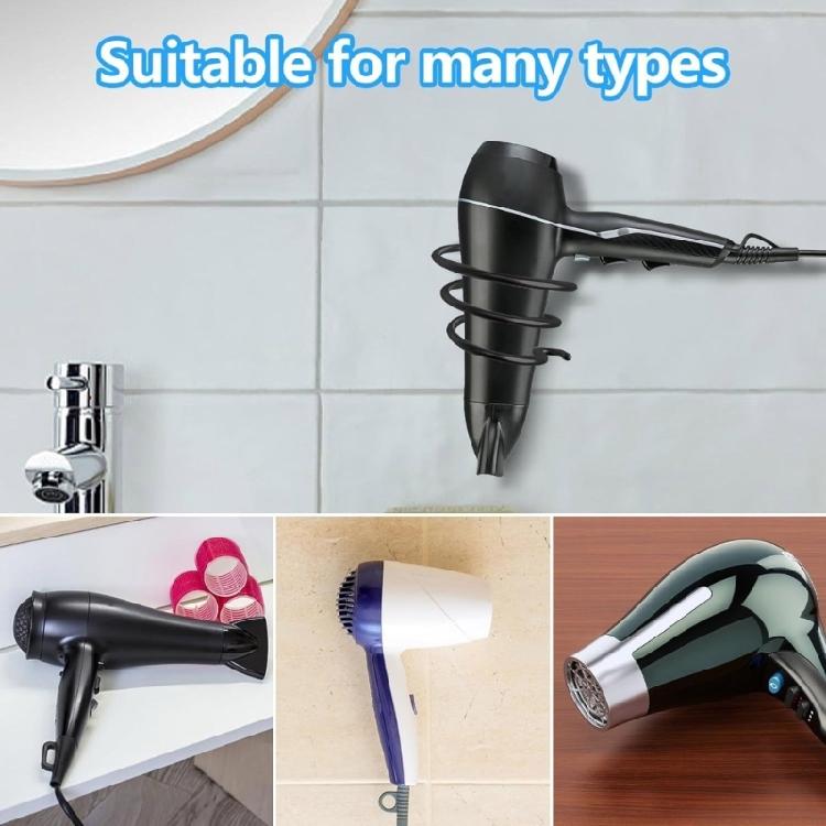 Hairdryer Organizer Blow Dryer Stand Hair Dryer Rack Wall Mounted Hair Care Tool