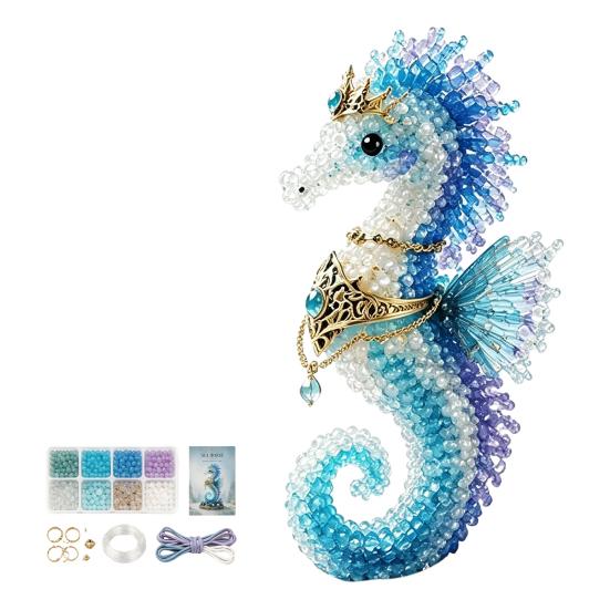Sea Breeze Style Bead Kit Mythical Ocean DIY Kit, Themed Jewelry Making Set, Decorative Beading Kits for Balcony Marine Animal Craft Supplies Handmade