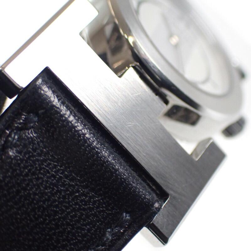 HERMES PA1.210 Watches Stainless Steel/leather Women SilverDial