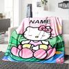 Customizable HelloKitty11 Throw Blanket – Personalized Name, All-Season Cozy Snug Blanket, Machine Washable, Personalized Blanket