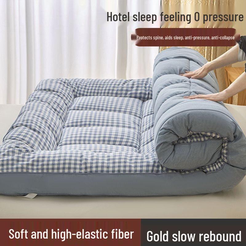 Funda de Colchón Antideslizante Rayada Estilo Hotel - Gruesa, Suave, Plegable Ropa de Cama para Uso en Casa o Estudiantes
