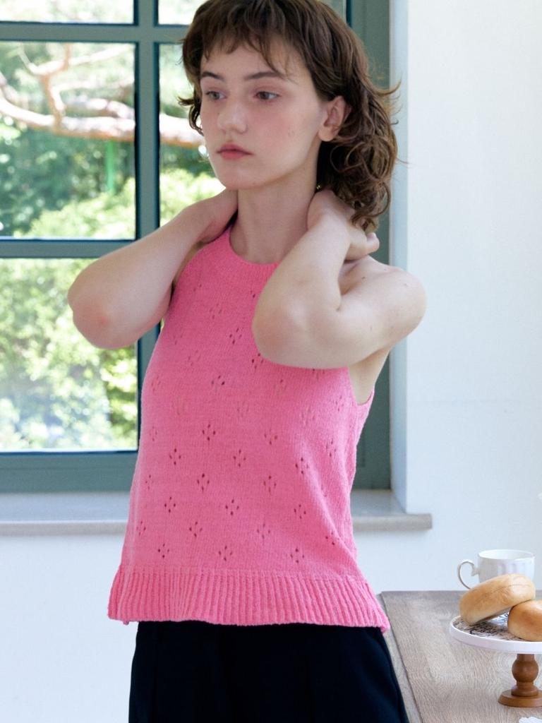 FABRICSEOUL Adorable Sleeveless Knit_Pink