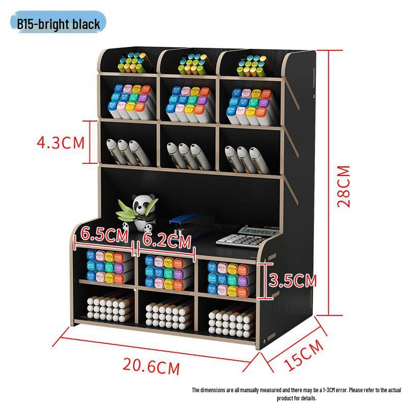 Nordic Style Wooden Desktop Storage Box and Pen Holder