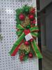 Christmas Artificial Swags, Xmas Prelit Stairway Swag Teardrop Trim Wreath,Door Stair Red Berry Garland Christmas Wreath For Outdoor Home Garden Decor