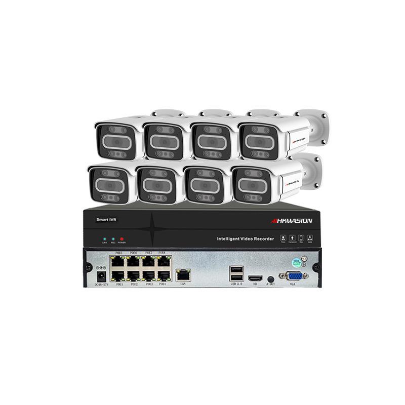 High-Definition Outdoor POE Surveillance Camera Set with Audio Monitoring