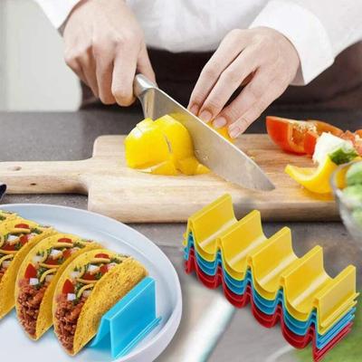 4 stücke Mexikanische Tacos Pfannkuchen Regal Halter Welle Form Tablett Halter Kunststoff Rolle Lebensmittel Display Halter Küche Werkzeug Geschirr