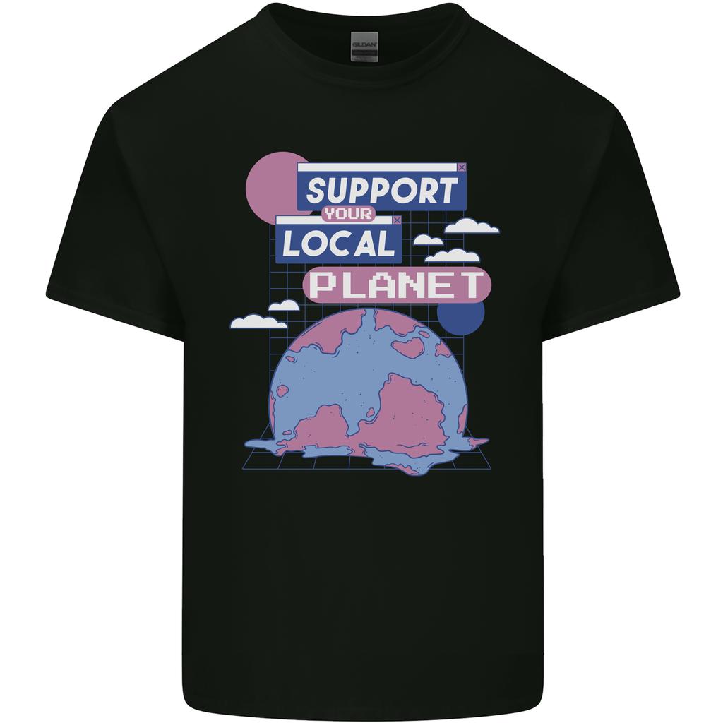 Support Your Local Planet Climate Change Unisexs Light Cotton TShirt