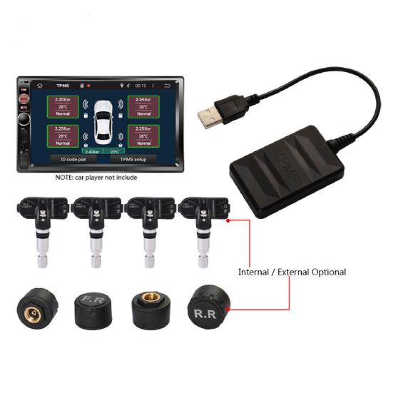 TY05/TY06 Däcktryckssensor Kompakt Värmetålig Pålitlig TPMS Däcktrycksövervakningssystem för