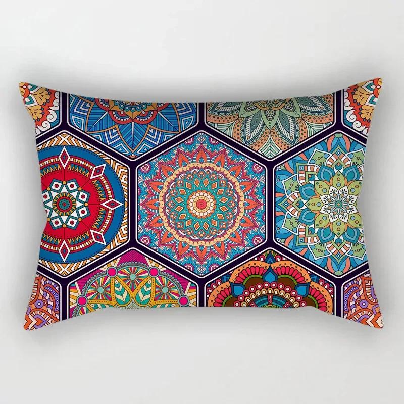 Vintage Ethnic Pattern Pillowcase Decor Sofa Bed Home  Rectangular  Mandala Cushion Cover