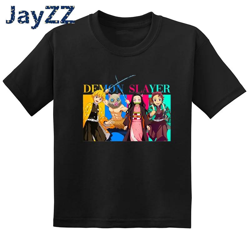 Children's Demon Slayer Anime Cartoon T-Shirt Fun Kids' Clothing Baby Boys and Girls Summer Fashion T-Shirt