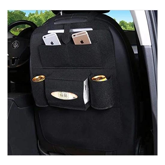 Ayaco Car Seat Back Stuff Organizer Luggage Organizer Organizer Felt Bag Cover Black
