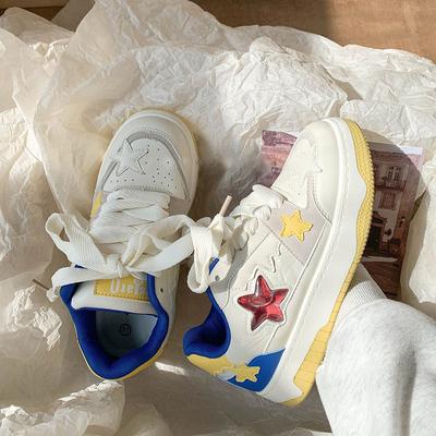 Niche Does Not Collide with Thick Baseplate Shoes 2024 New Popular Little White Shoes Female Students Versatile Sports Fashion Casual Shoes