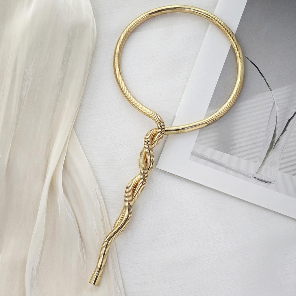 Premium Niche Exaggerated Creative Trend Snake Bone Chain Winding Collar Alloy Material Necklace Jewelry