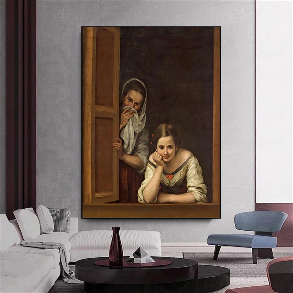 Paar Western Ölgemälde Poster und Drucke Lustige Porträt Leinwand Wand Kunst Retro Hause Dekorative Malerei Zimmer Cuadros