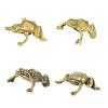 Brass Frog Shelf Decors Accent Animal Figurines Tabletop Centerpieces Home Decorations Retro Frog Decorative Objects