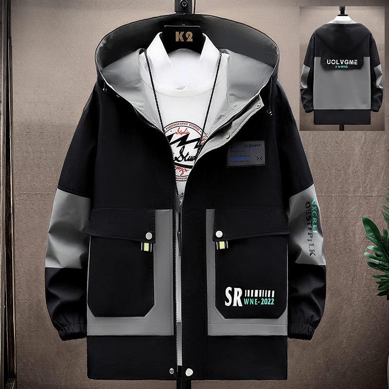 Frühling Mit Kapuze Casual Herren Jacke Streetwear Windjacke Bomber Jacken Mantel Für Mann