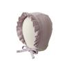 Ruffle Infant Beanie Cap 100% Cotton Baby Hat Vintage Muslin Baby Bonnet  Girls Boys Summer Autumn