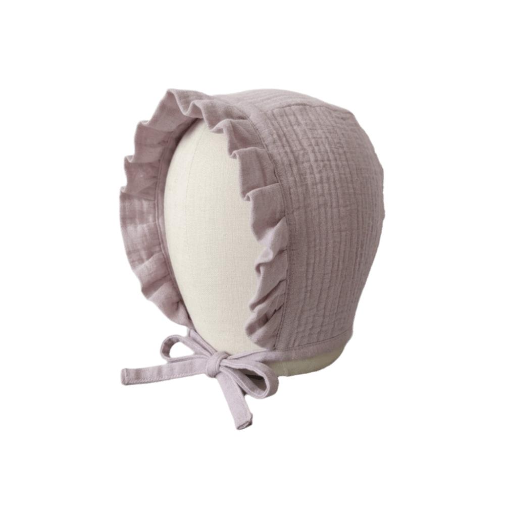 Ruffle Infant Beanie Cap 100% Cotton Baby Hat Vintage Muslin Baby Bonnet Girls Boys Summer Autumn