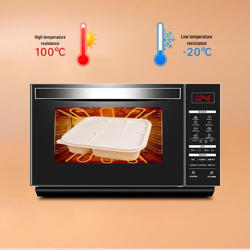 CHULV Biodegradable Corn Starch Disposable Food Containers