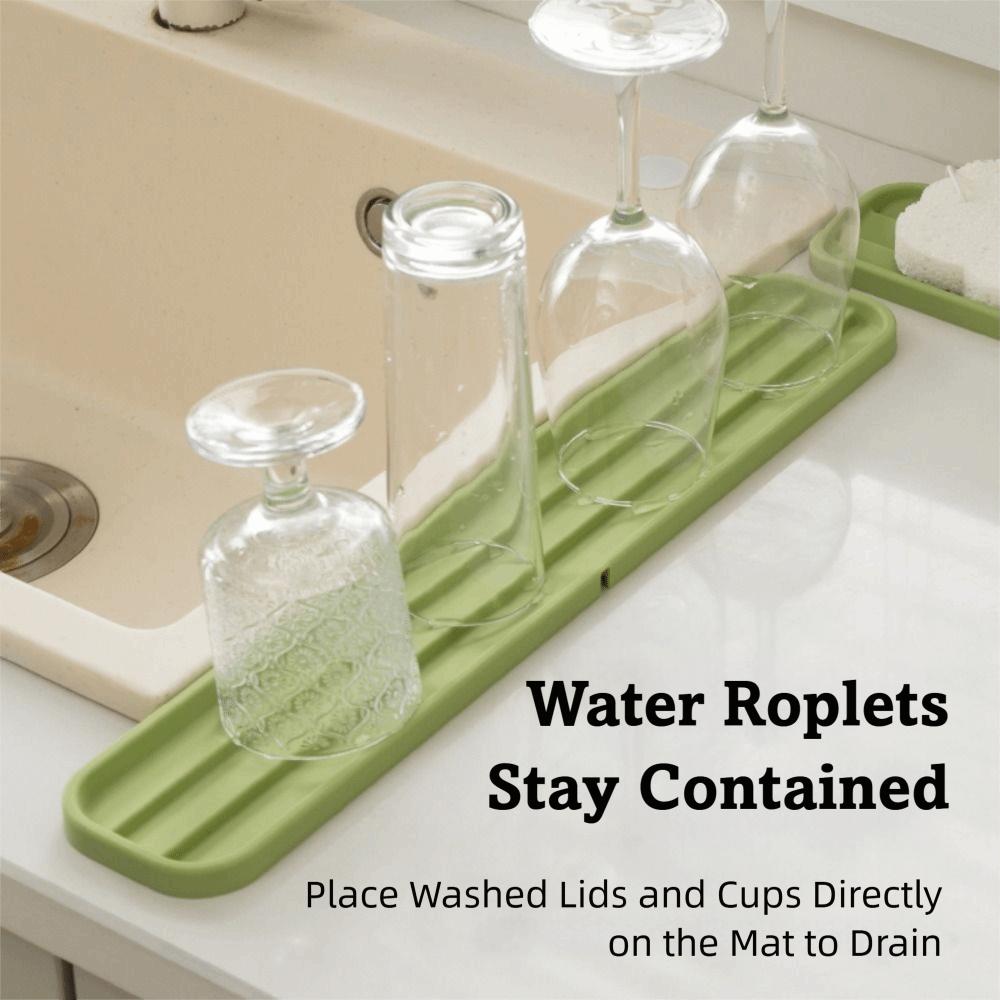 Sink Water Prevent Long Non-slip Mat Kitchen Countertop Insulation Mat  for Kitchen Gadgets